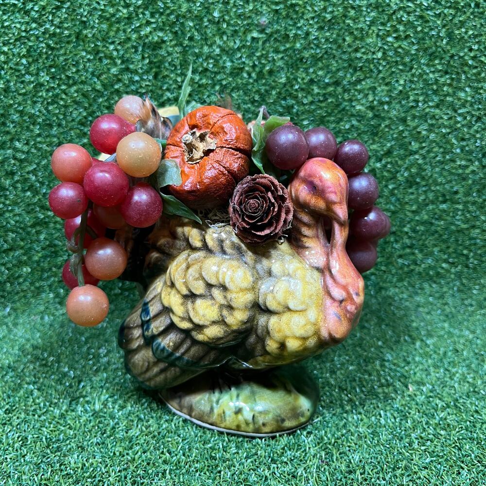 Vintage Napcoware Made in Japan Decorative Harvest Time Ceramic Turkey